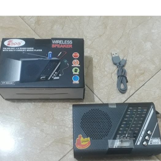 ĐÀI Radio FM 9001BT- Hỗ Trợ Thẻ Nhớ TF Và USB - Có Đèn Pin - Âm Thanh Lớn, Rõ Nét Người già dễ sử dụng-Hàng Chính Hãng