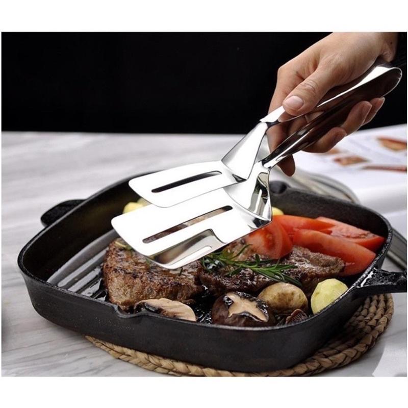 KẸP GẮP THỨC ĂN NÓNG INOX GẮP CÁ, LẬT THỊT NƯỚNG ĐỒ CHIÊN RÁN ĐA NĂNG