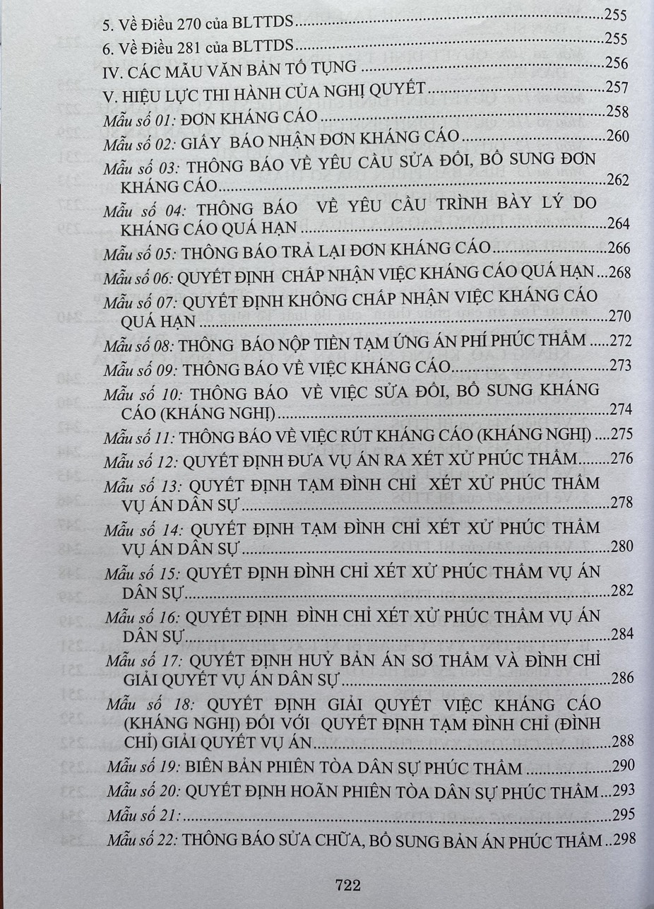 Hệ Thống Các Nghị Quyết Của Hội Đồng Thẩm Phán, Toà Án Nhân Dân Tối Cao Về Dân Sự Và Tố Tụng Dân Sự Từ Năm 1990 Đến 2023