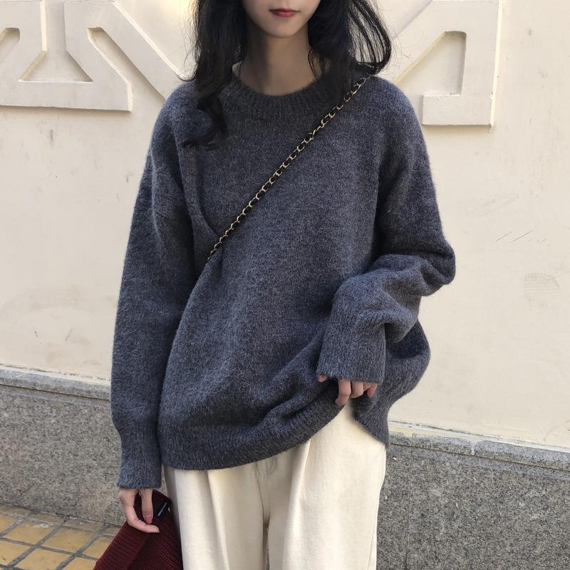 Áo len sweater tron giản dị phong cách thời trang Hadu shop