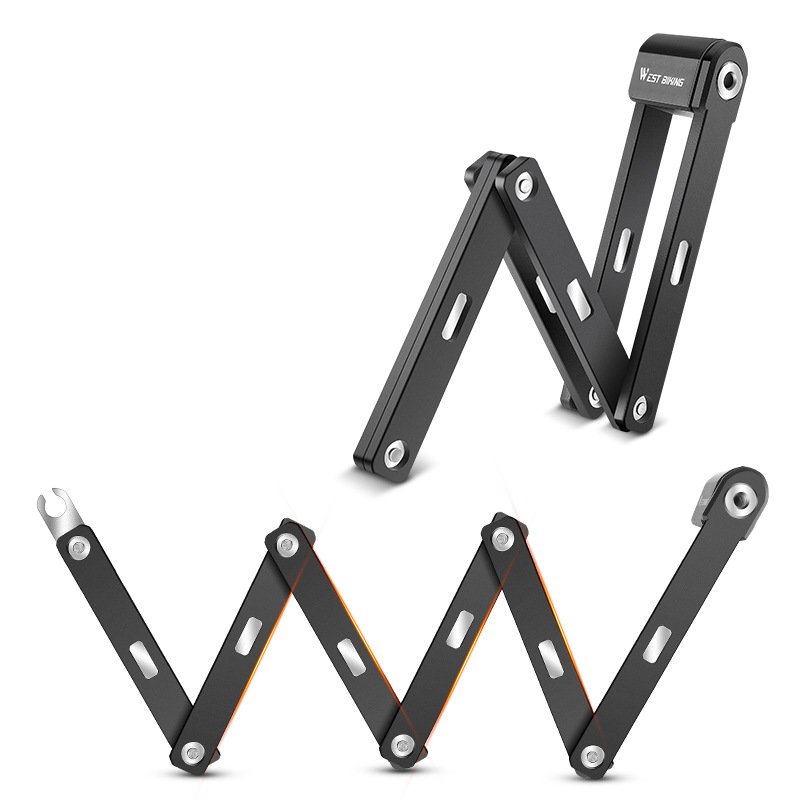 Ổ Khoá Xếp Gọn Chống Cắt Lock West Biking Black Carbon