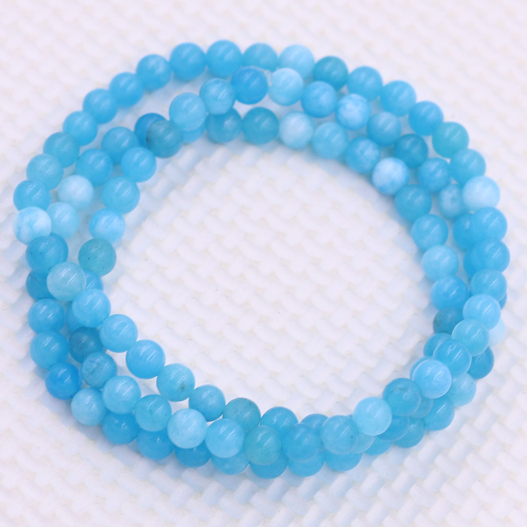 Vòng tay 108 hạt đá ngọc tủy xanh biển 8 ly , chuỗi tràng 108 hạt niệm Phật, vòng chuỗi đeo tay