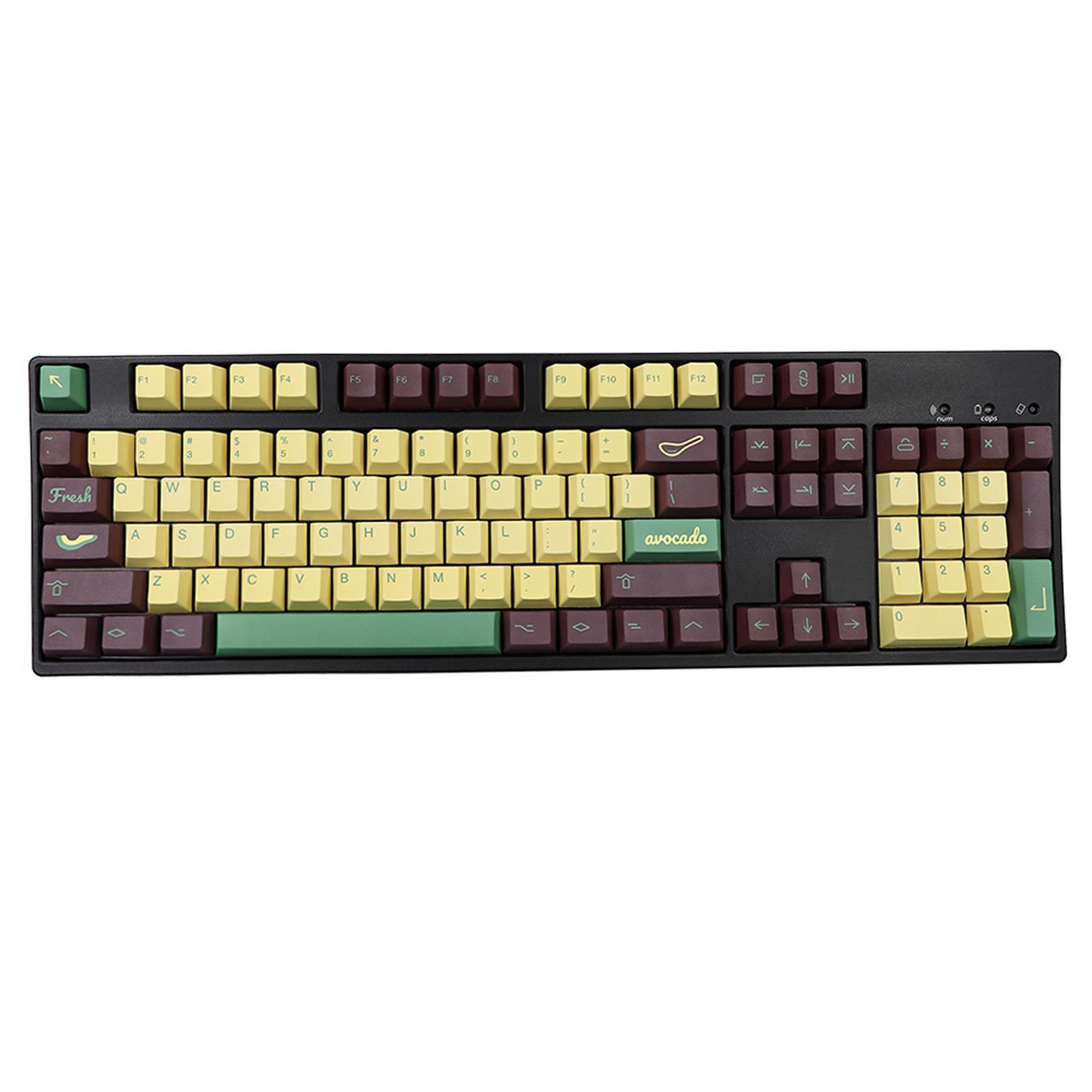 135 Keys Avocado Theme DYE-Sub PBT Keycaps Set for Cherry MX Keyboards