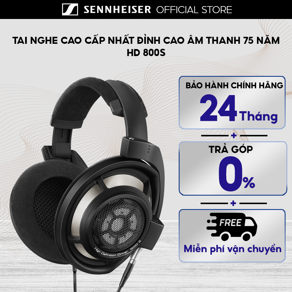 Tai Nghe Chụp Tai Sennheiser HD 800 Hi-Res - Hàng Chính Hãng