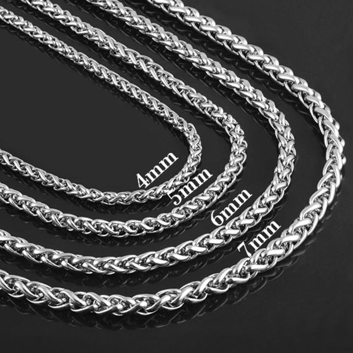 Dây chuyền nam titan cao cấp thời trang inox thép không gỉ kiểu bông dừa trangsucpt 7mm PTDCNA170