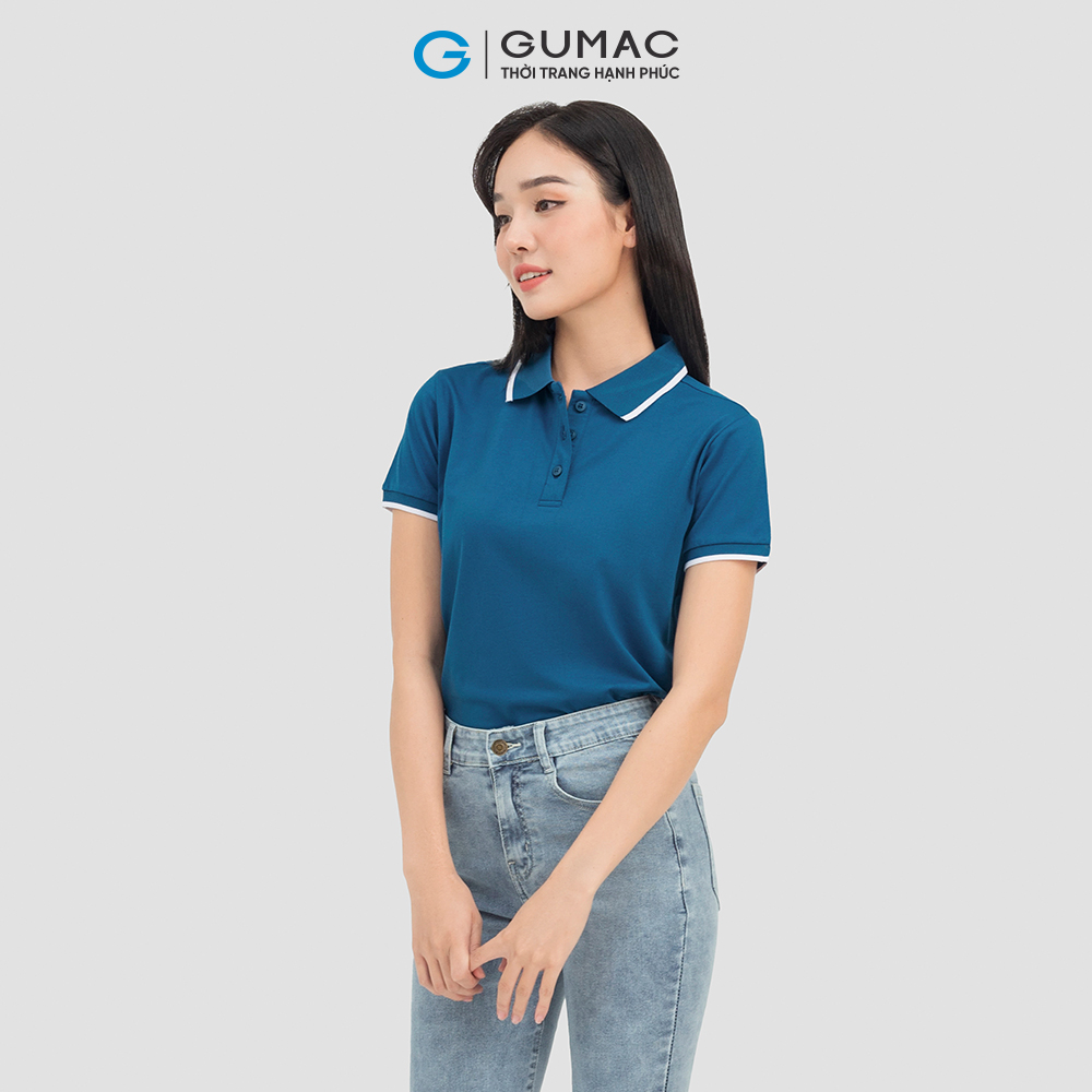 Áo polo GUMAC ATC07053 xẻ tà trẻ trung năng động