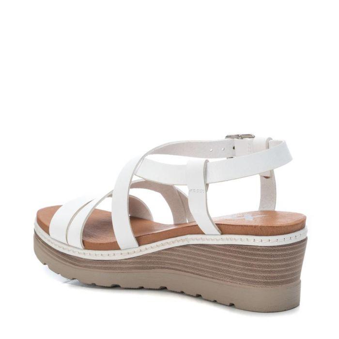 Giày Sandal Nữ Đế Xuồng XTI White Pu Ladies Sandal