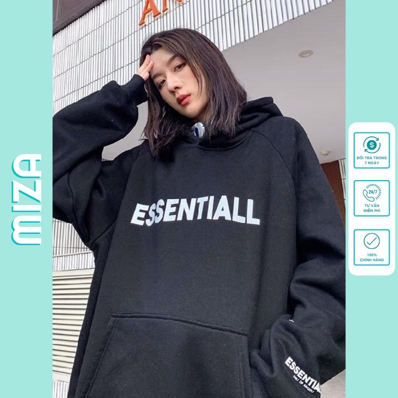 Áo hoodie nữ nam nỉ ngoại cao cấp da cá unisex form rộng có mũ ulzzang hàn quốc cặp đôi local brand cute zip ESS