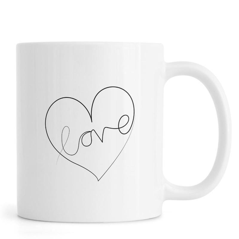 Ly Cốc Sứ Cao Cấp hình Love Lines
