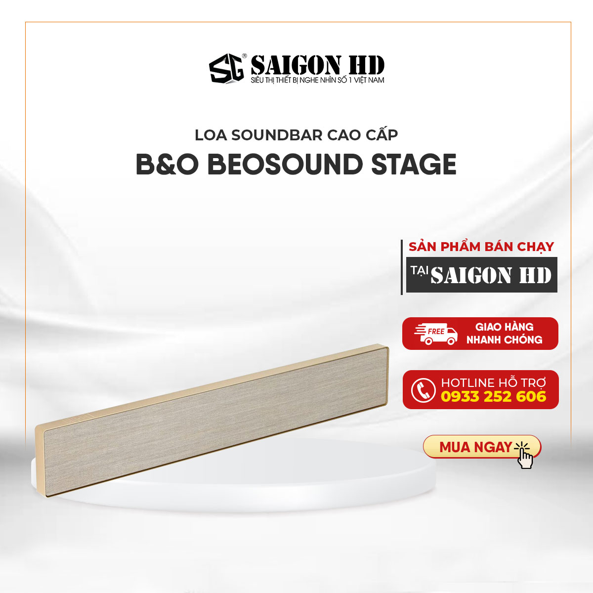 Loa Soundbar Cao cấp B&O Beosound Stage - Hàng chính hãng, giá tốt