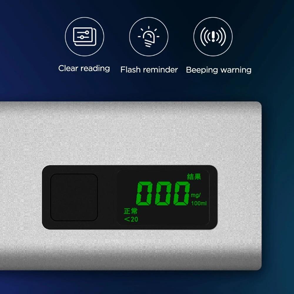 Thiết Bị Kiểm Tra Nồng Độ Cồn Nextool Màn Hình LCD Thiết Kế 4 Trong 1