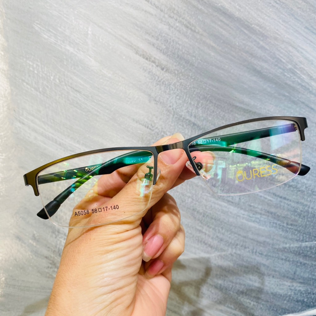Gọng kính cận A5058 hợp kim cước OURESS thời trang nam nữ siêu bền