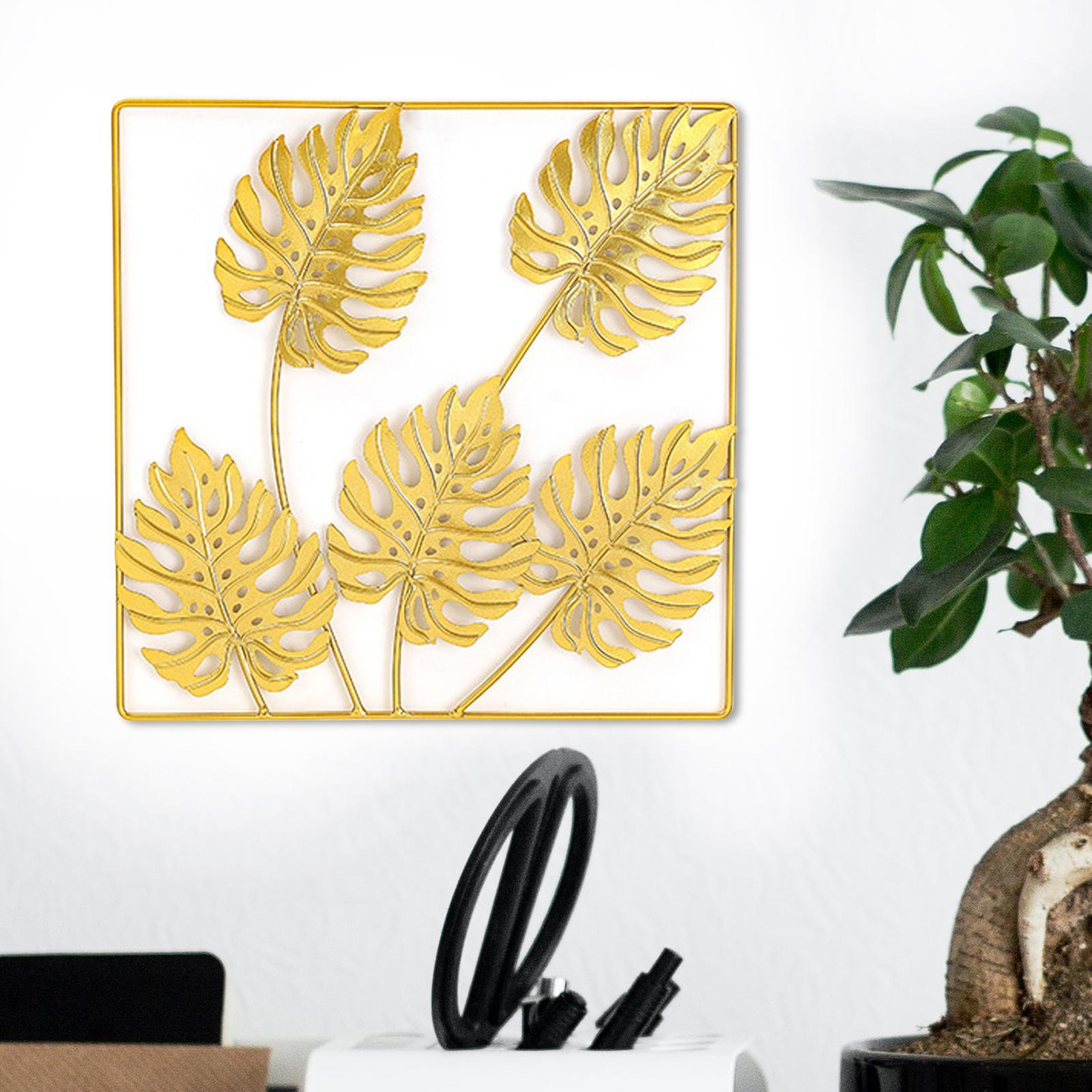 Leaf Walls Sculptures Hanging Statues Leaves Metal Wall Art Decors