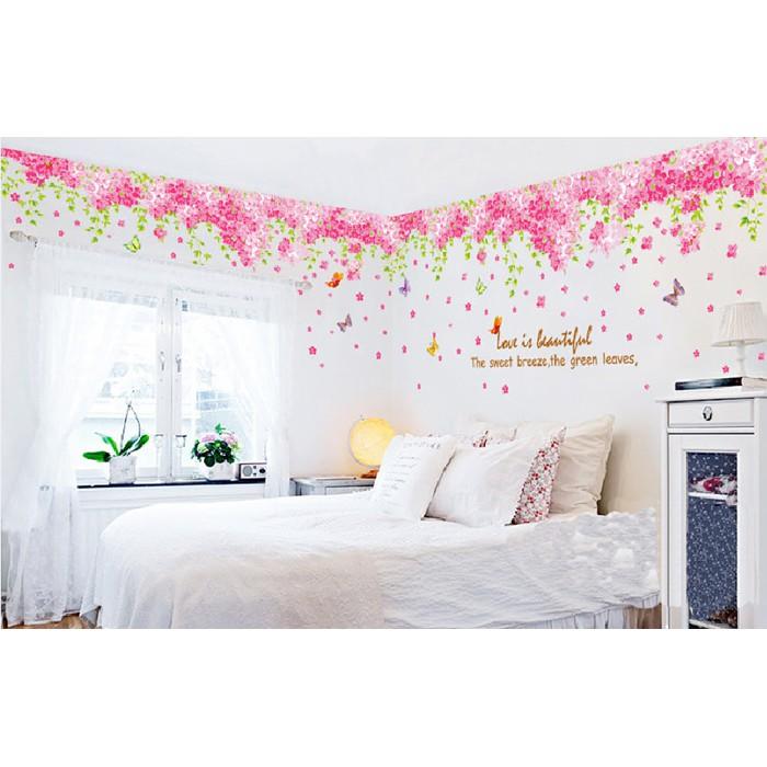 Decal dán tường Tán hoa đào to nhất