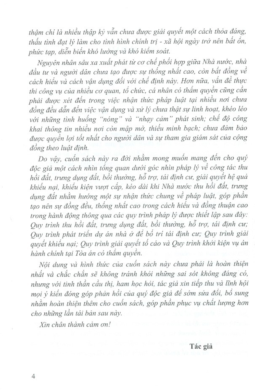 Quy Trình Pháp Lý Thu Hồi Đất, Trưng Dụng Đất, Bồi Thường, Hỗ Trợ, Tái Định Cư Và Giải Quyết Khiếu Nại, Tố Cáo, Khởi Kiện Của Người Có Đất Thu Hồi, Trưng Dụng