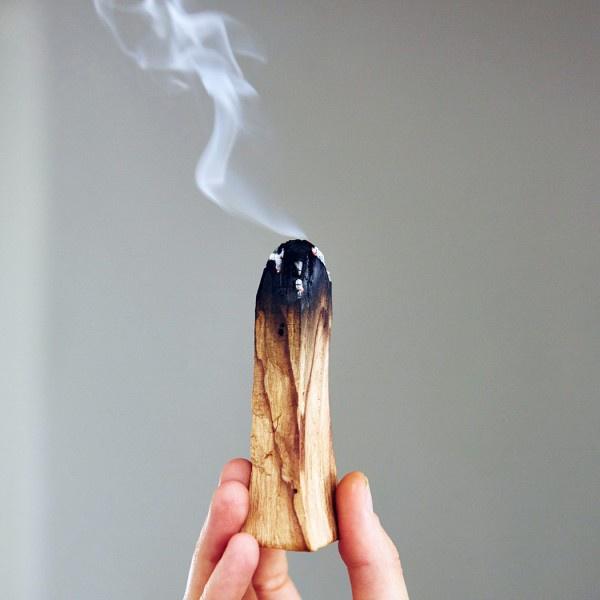 Combo xô thơm trắng/Palo santo và đá selenite Thanh tẩy tarot, nhà cửa