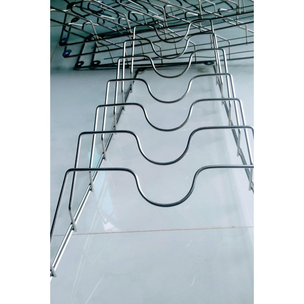 Giá kệ cài vung xoong nồi inox dày chắc chắn
