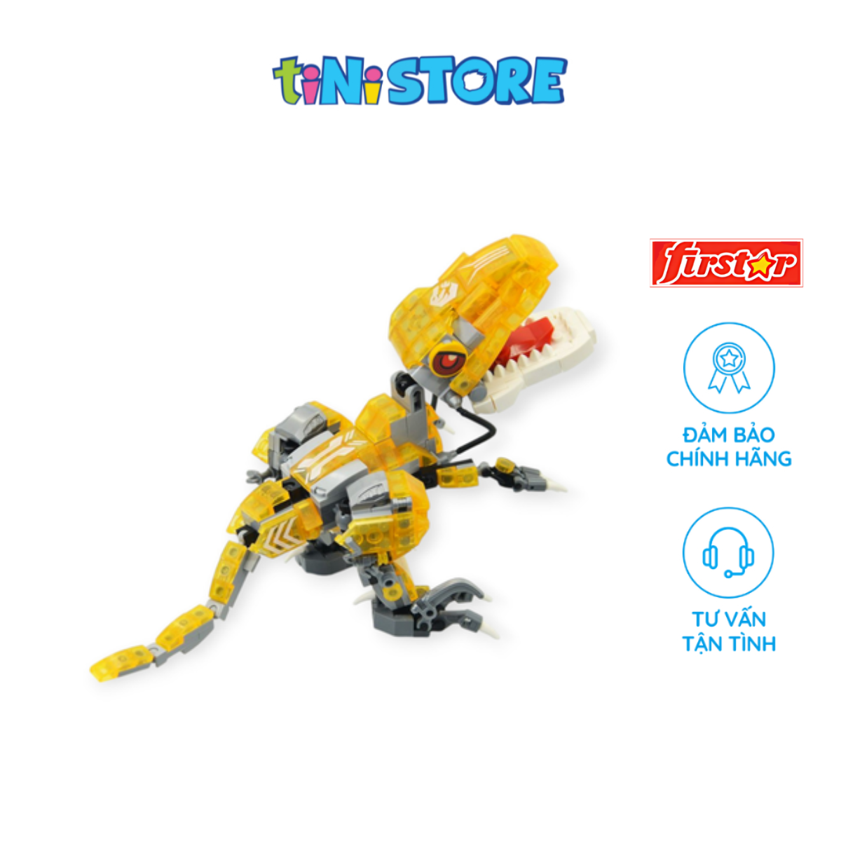 Đồ Chơi Ghép Hình Khủng Long Phát Sáng Khủng Long Chim Săn Mồi DK81289