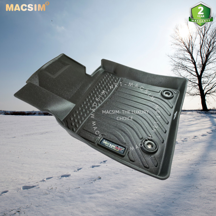 Thảm lót sàn xe ô tô Toyota Camry 2018 - tới nay chất liệu TPE thương hiệu Macsim màu đen hàng loại 2