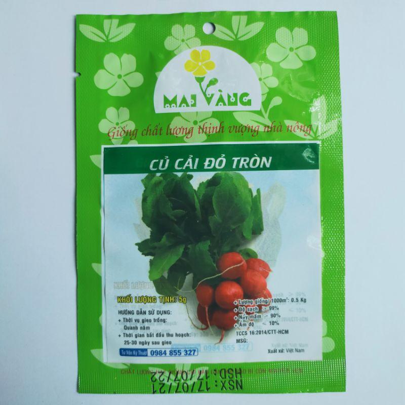 Hạt giống Củ Cải đỏ tròn baby, đóng gói 1gr, cực dễ trồng