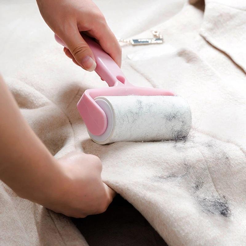Cây Lăn Bụi Quần Áo Siêu Nhanh Cán Cong Làm Sạch Mọi Bụi Bẩn Lông Chó Mèo Trên Ga Giường, Sofa Lăn 1 Lần Là Sạch
