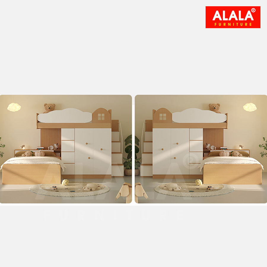 Giường tầng trẻ Em ALALA160 đa năng/ Miễn phí vận chuyển và lắp đặt/ Đổi trả 30 ngày/ Sản phẩm được bảo hành 5 năm từ thương hiệu ALALA/ Chịu lực 700kg