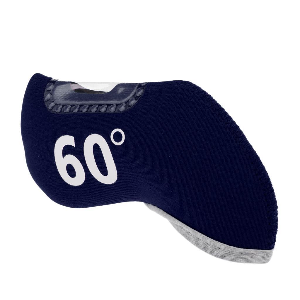 2-5pack Golf Club Iron Putter Headcover Head Cover Protector 60 Degree Navy Blue