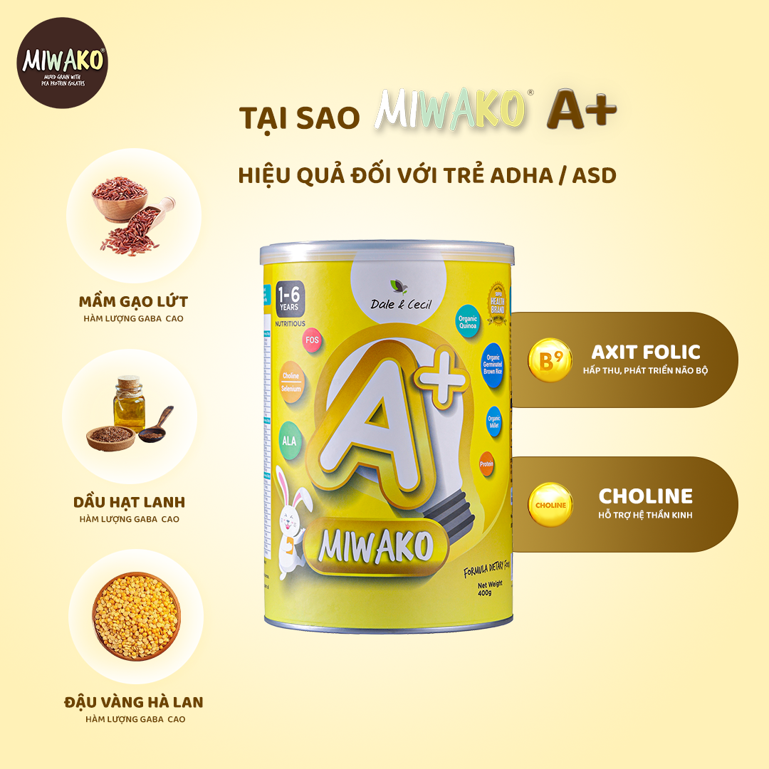 Sữa Hạt Hữu Cơ Miwako A+ Vị Vani Hộp 700g Cho Bé 1+ &amp; Sữa Hạt Dinh Dưỡng Millet Vị Gạo Hộp 700g Cho Người Lớn, Nhập khẩu Malaysia - Orgavil