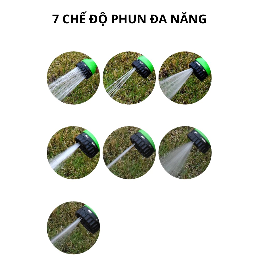 Bộ vòi nước tăng áp Zentor vòi xịt nước 20M chất liệu PVC áp suất cao rửa xe tưới cây làm vườn