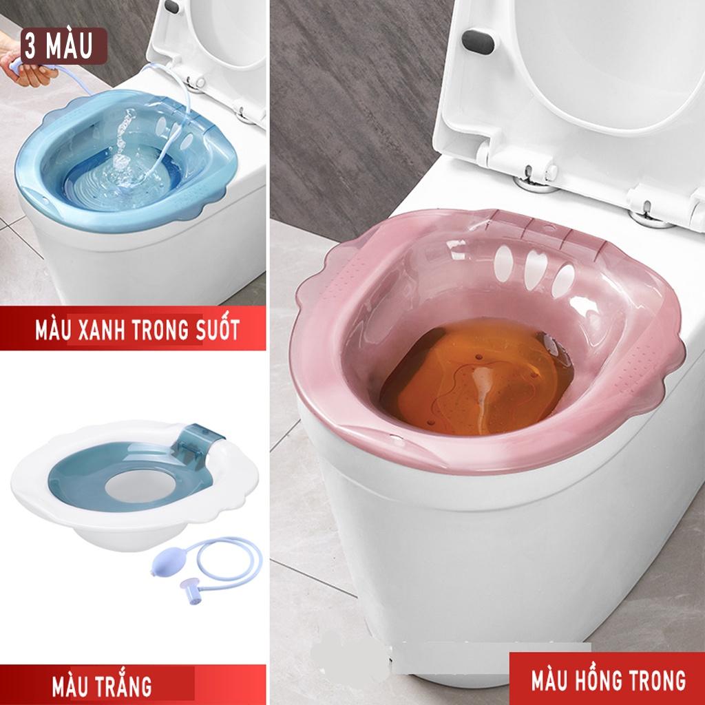 Chậu Xông Rửa vệ sinh trong suốt dành cho người già chậu rửa mông, xông phụ khoa cho nam và nữ đồ dùng phòng tắm(TBB105)