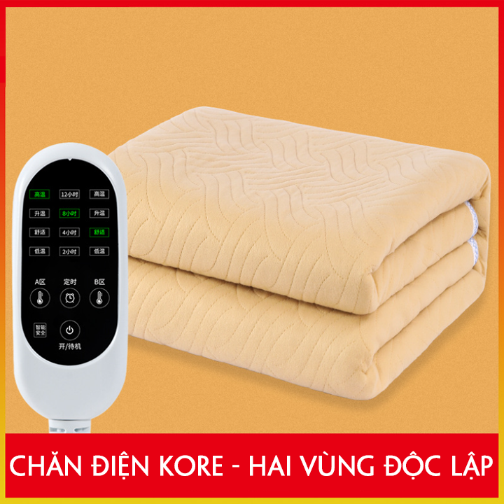 Chăn điện làm ấm mùa đông chỉnh 2 vùng độc lập 150x180cm