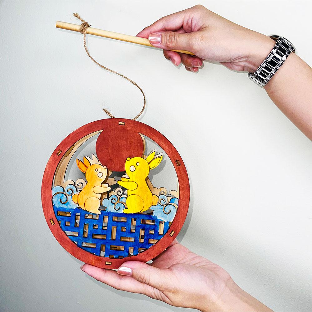 Lồng Đèn Sáng Tạo - Thỏ Ngọc Vui Trăng - Giftbrand GB03