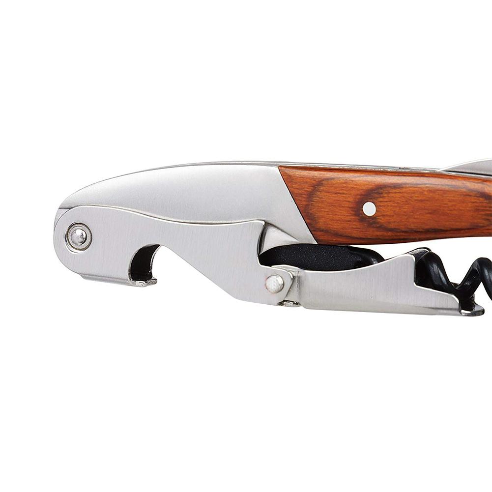 Multifunction Portable Wood Handle Red Wine Opener Screw Corkscrew Wine Bottle Opener Cook Tool