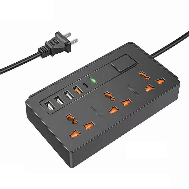 Ổ điện cao cấp đa năng, thông minh 4 cổng USB, 3 cổng AC 220V OLAPLE an toàn chống giật, chống cháy nổ an toàn - Hàng nhập khẩu