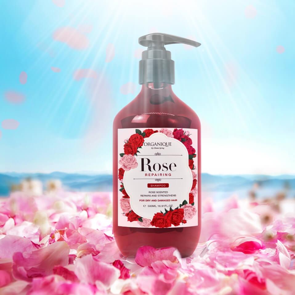 Dầu Gội Organique Dưỡng Tóc Hoa Hồng Rose Repairing Shampoo 500ml