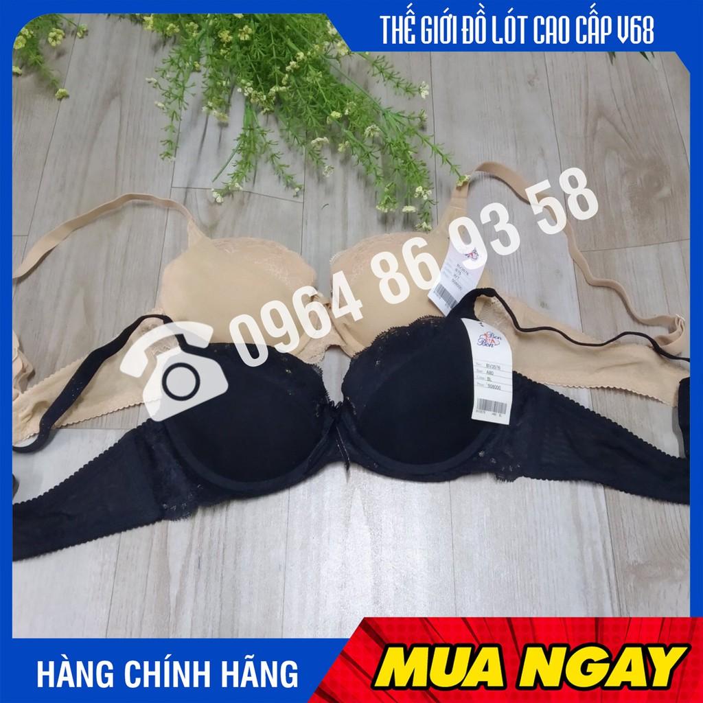 Áo lót nữ nâng ngực Bonbon 3576 mút dày phối ren nửa quả