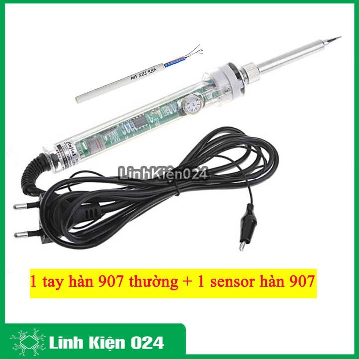 Combo mỏ hàn điều chỉnh nhiệt độ 907 60W-220V tặng Sensor hàn 907 60W