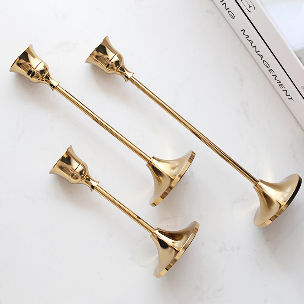 Giá đỡ nến bằng đồng thau, trang trí lễ hội, tiệc cưới, phong cách cổ điển