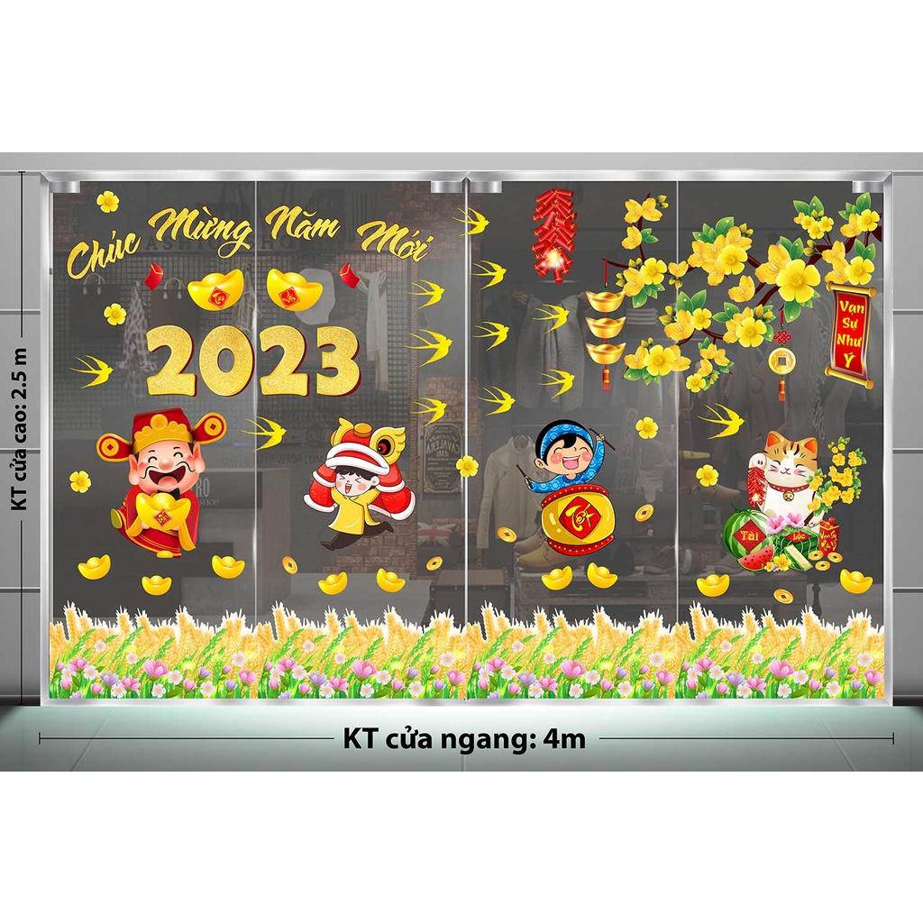 DECAL TRANG TRÍ TẾT 2023 COMBO SỐ 70
