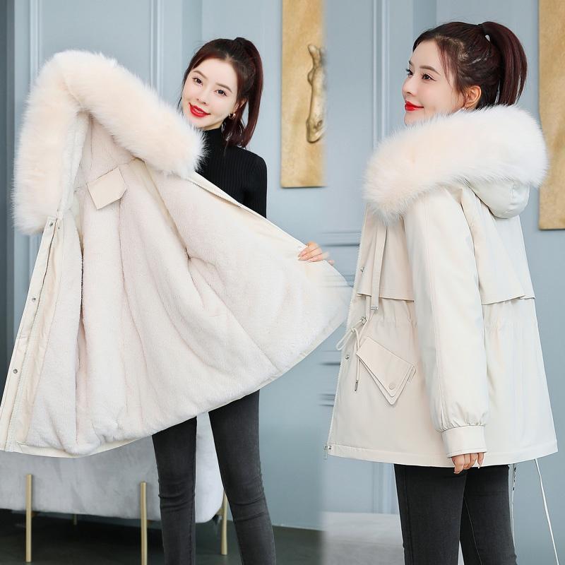 Áo Khoác Cotton Lông Cừu Ngắn Dáng Rộng Thời Trang Mùa Đông Hàn Quốc