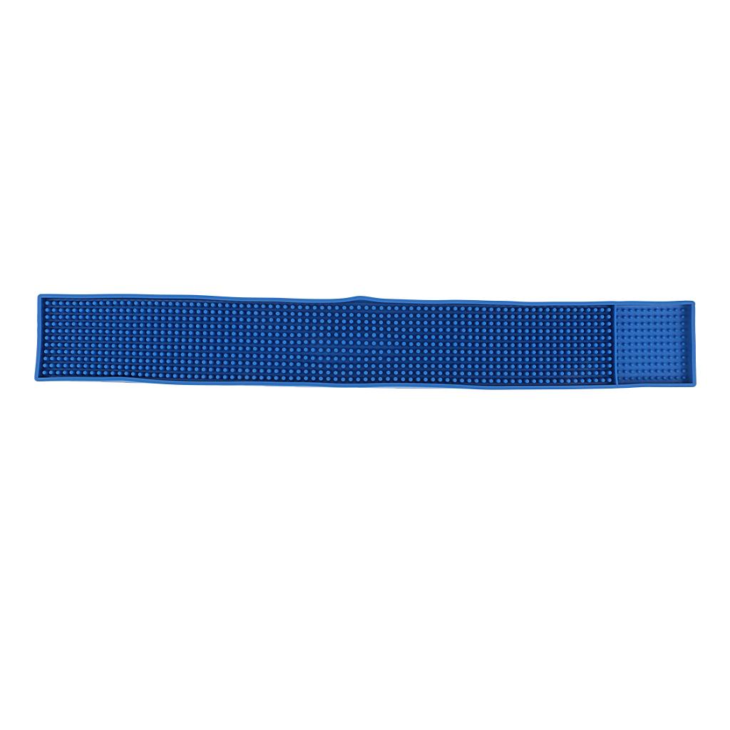 Rubber Bar Service Mat Water Proof PVC Mat Kitchen Coaster Blue