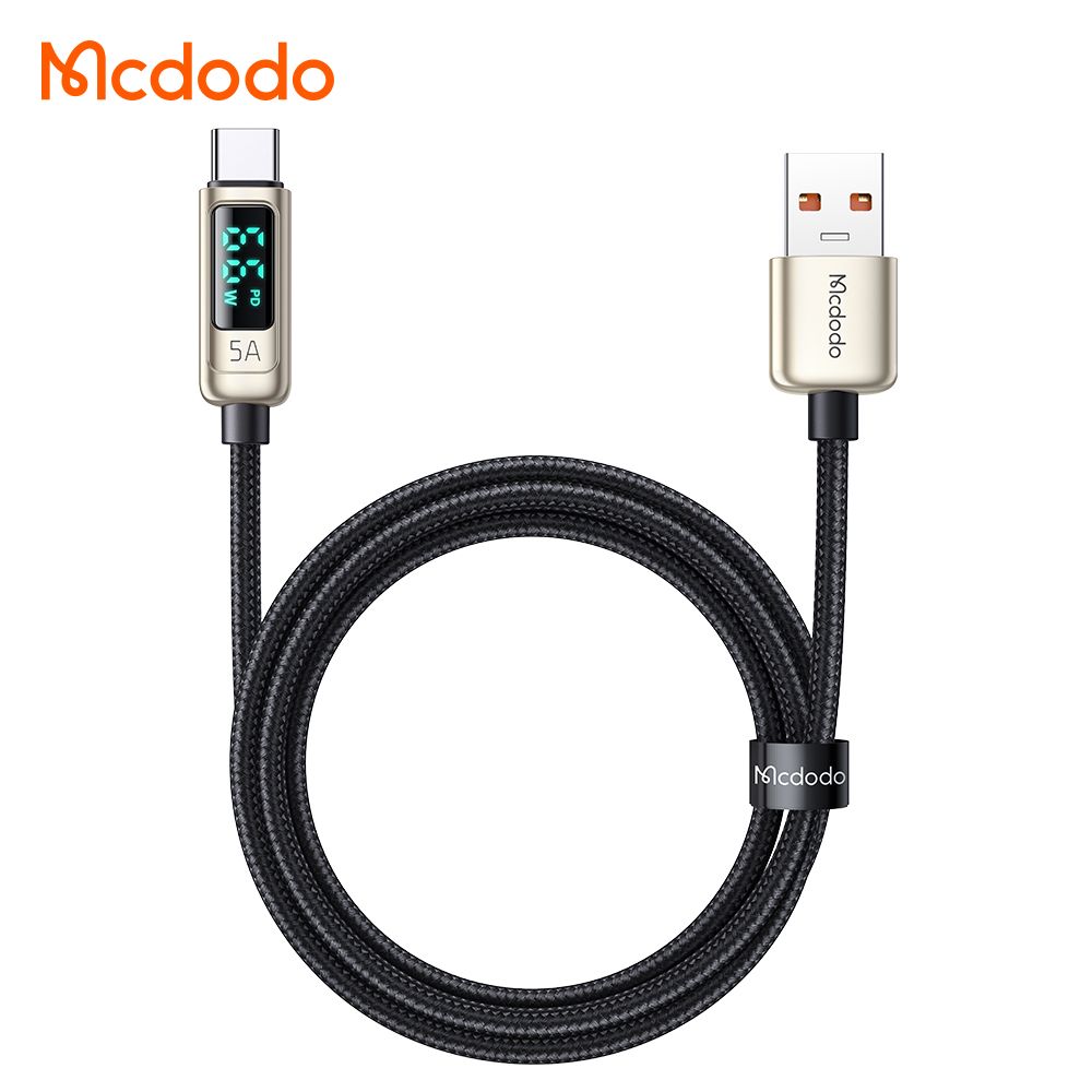 Dây Cáp Sạc USB Type C Mcdodo CA-8861 Sạc Nhanh 5A PD66W  QC4.0 Vooc Truyền Dữ Liệu USB2.0 Đèn Led Hiển Thị Công Suất Dài 1.2m - Hàng Chính Hãng