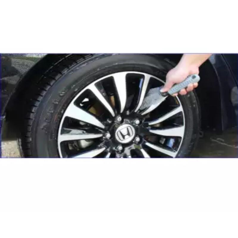 Bàn chải cọ rửa làm sạch lốp ô tô (Xám) + Tặng 1 đèn led gắn van đổi màu .