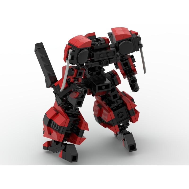 Đồ chơi lắp ráp Robot mech moc Steel Red