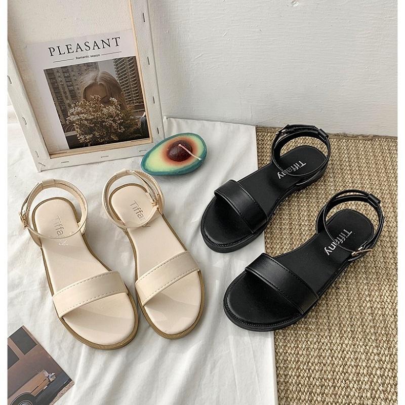 Sandal nữ đế bệt cao cấp Yukibloom sandal nữ cổ điển quai ngang SN01