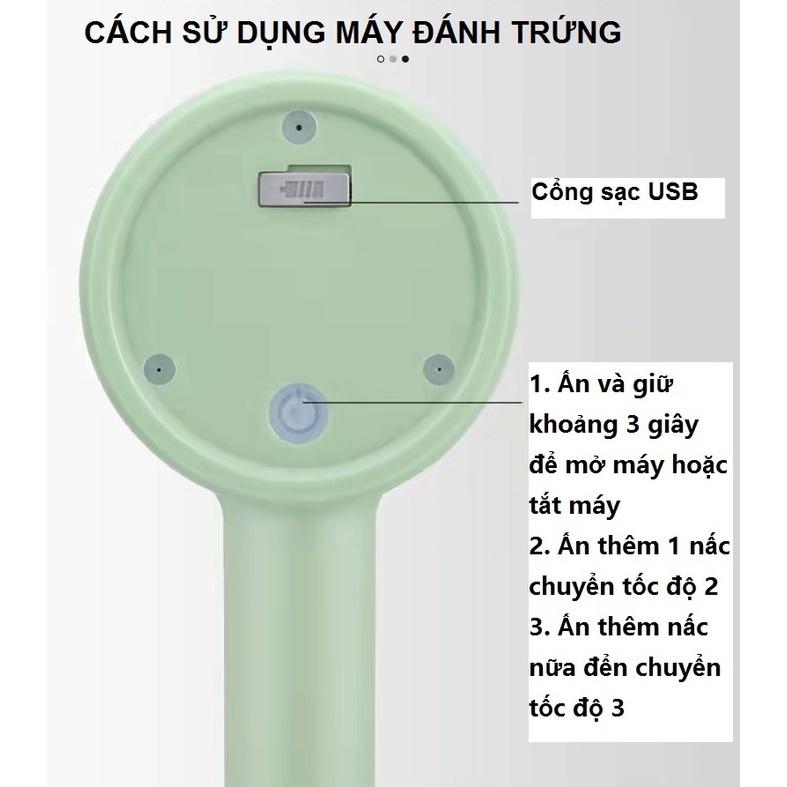 Máy đánh trứng điện không dây tại nhà, máy đánh kem tự động sạc pin