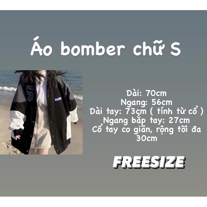 K ÁO KHOÁC BOMBER CHỮ S ÁO KHOÁC DÙ UNISEX CHỮ S