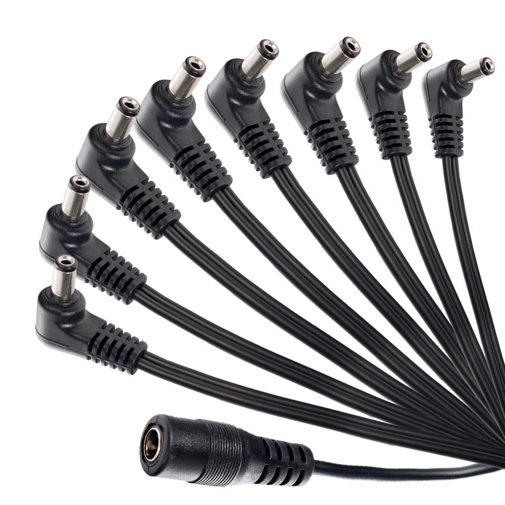 8 Way Daisy Chain Cord Guitar Effect Pedals Power Supply Splitter Cables