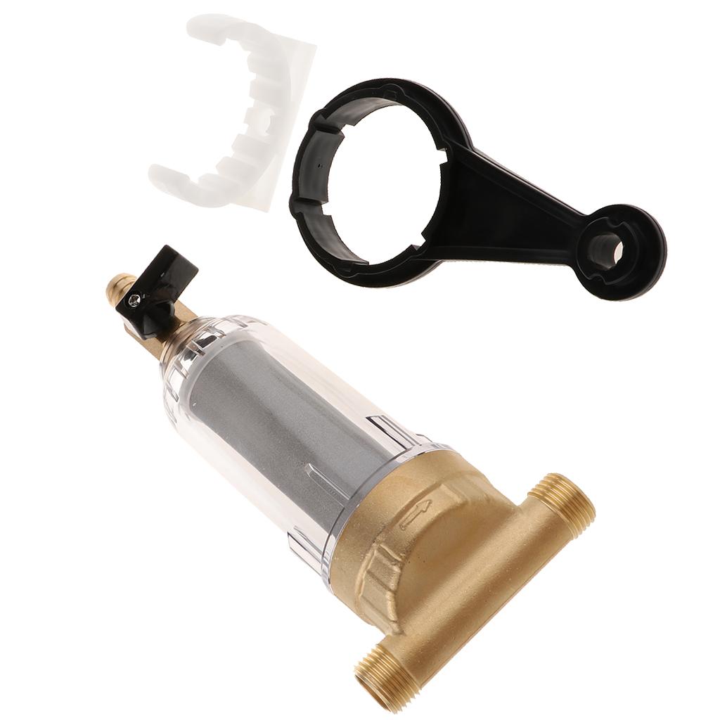 Water Prefilter System, Whole House Water Filter 40 Microns Precision Filtration Mesh, Household Filter for Municipal Tap Water, Water Filtering