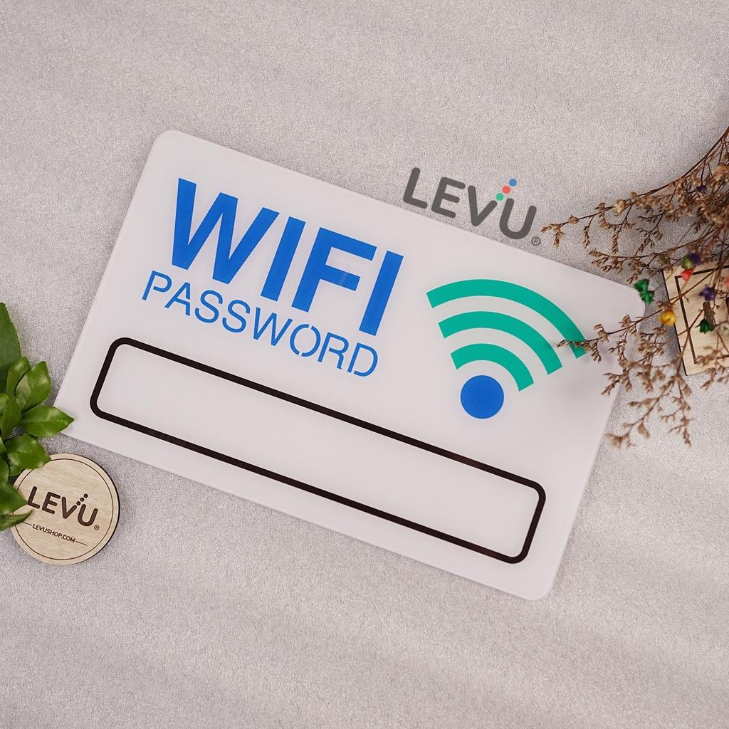 Bảng wifi bằng nhựa mica decor quán cao cấp hiện đại